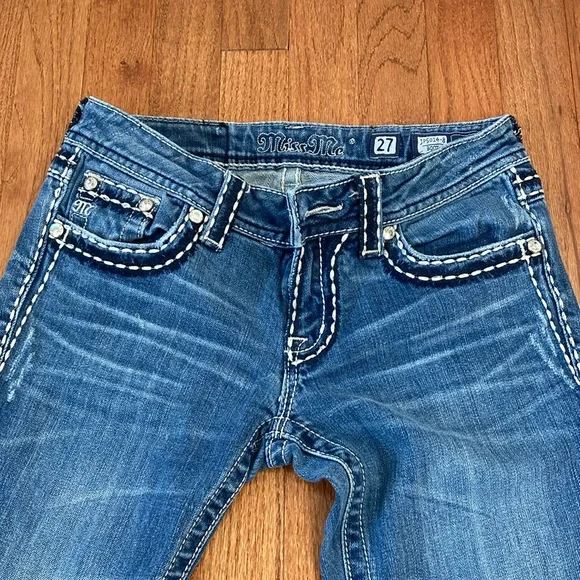 Miss Me Women's Boot Cut Blue Jeans - Picture 3 of 4